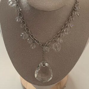 Beautiful Long Swarovski Crystal Necklace Adjustable Up to 24”